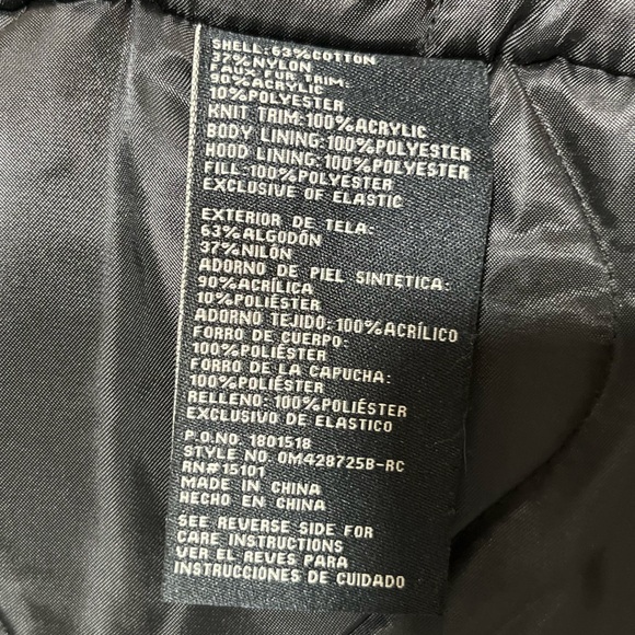 1 Madison Expedition Heritage Collection Woman Black Parka Hooded Coat-Preowned - Picture 10 of 11